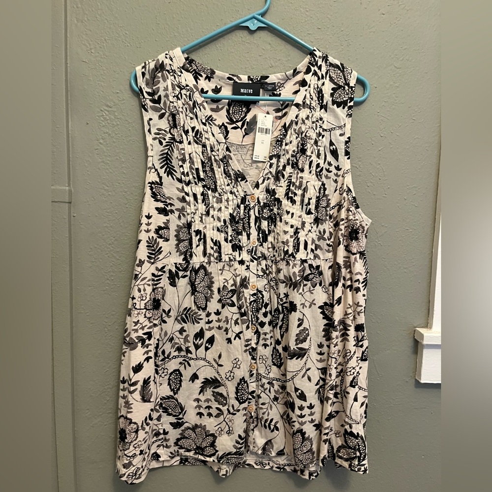 NWT Maeve Bailee Pleated Top - Picture 7 of 10